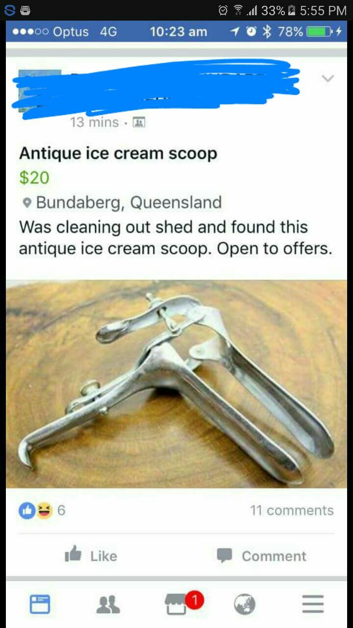 Antique Ice Cream Scoop anyone?