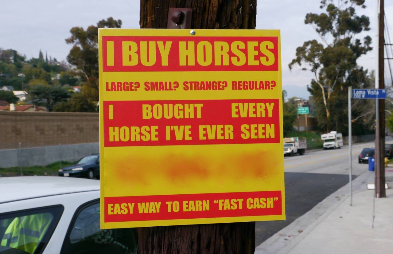 I BOUGHT EVERY HORSE I'VE EVER SEEN