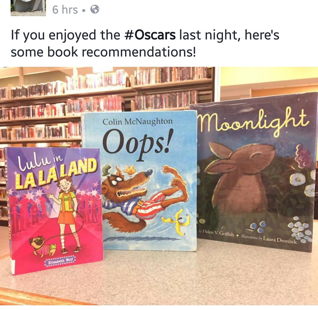 My local library's opinion on the Oscar mess up