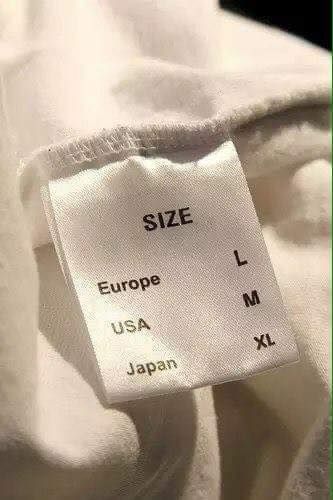 Sizes in different countries