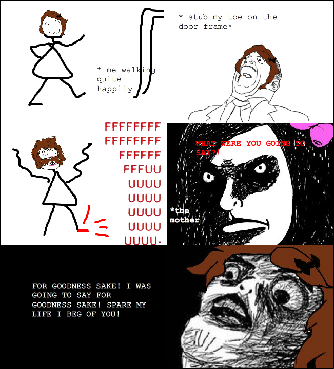 Having parents who do not enjoy pain relief via swearing,