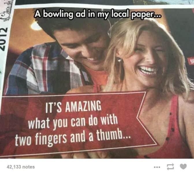 A bowling ad in the local paper...