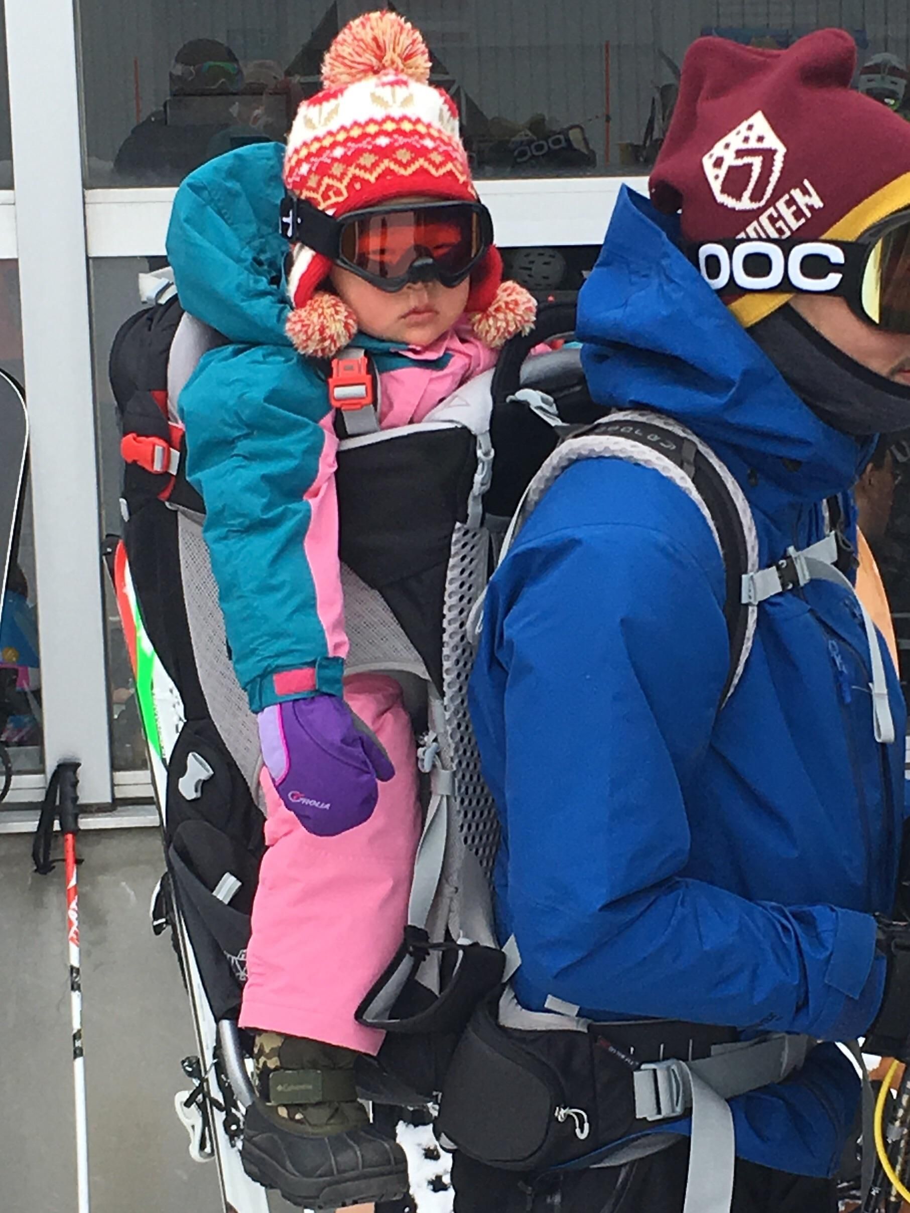 You know who loves skiing? Not this kid.