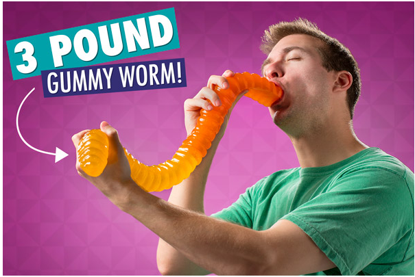 Just in case you need to sate that gummy worm fetish, you freak