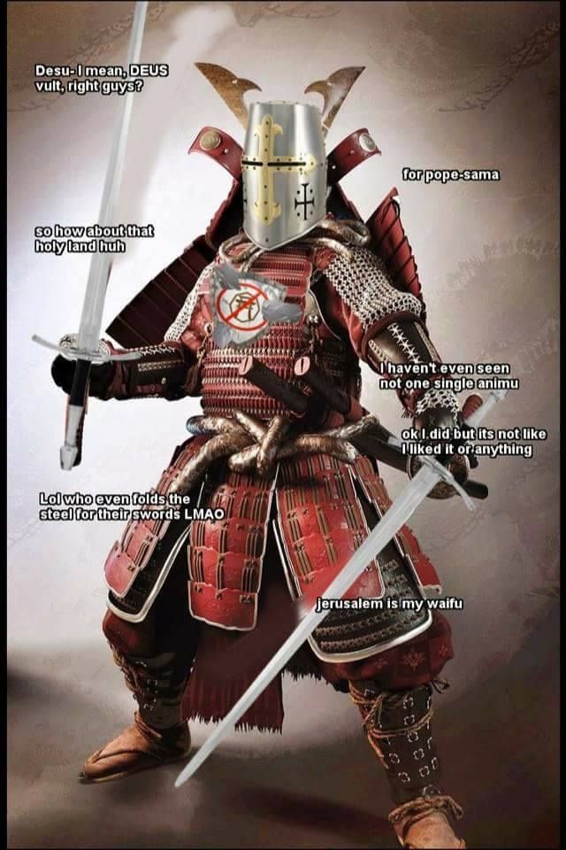 When you are a crusader but you lowkey watch anime...