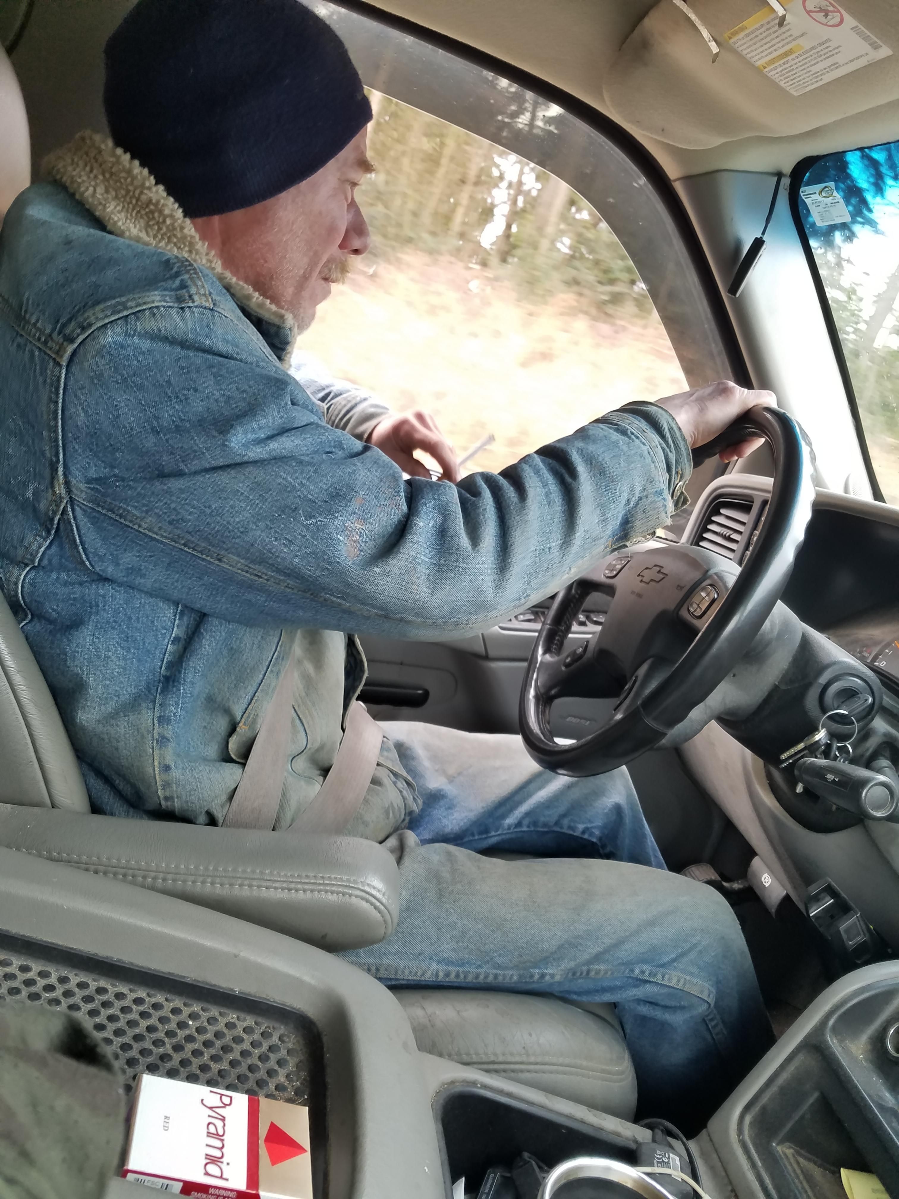 Pops picked me up so we could go on a dump run. Looked over and realized my dad is Frank Gallagher.
