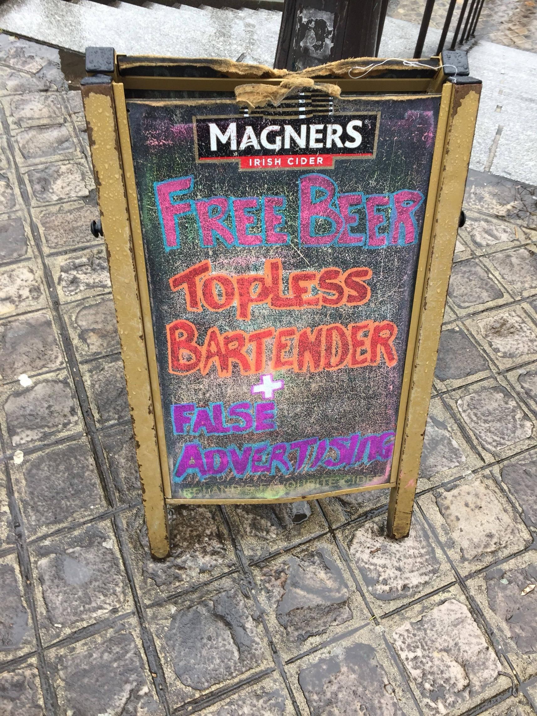 Outside a bar spotted in Paris
