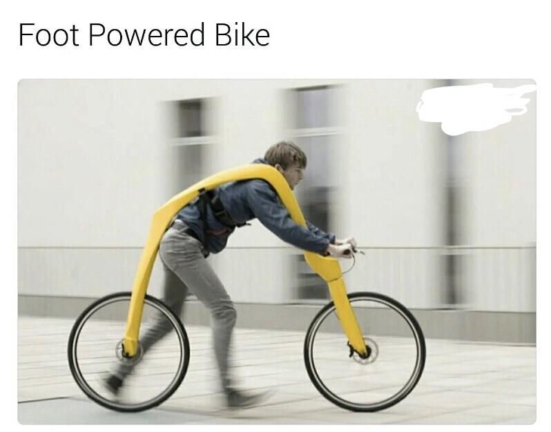 Because regular bikes aren't already foot powered