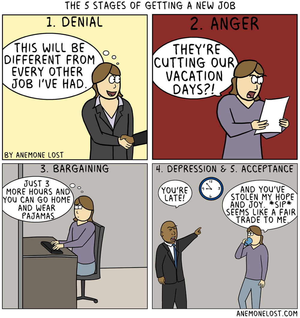 The 5 stages of getting a new job
