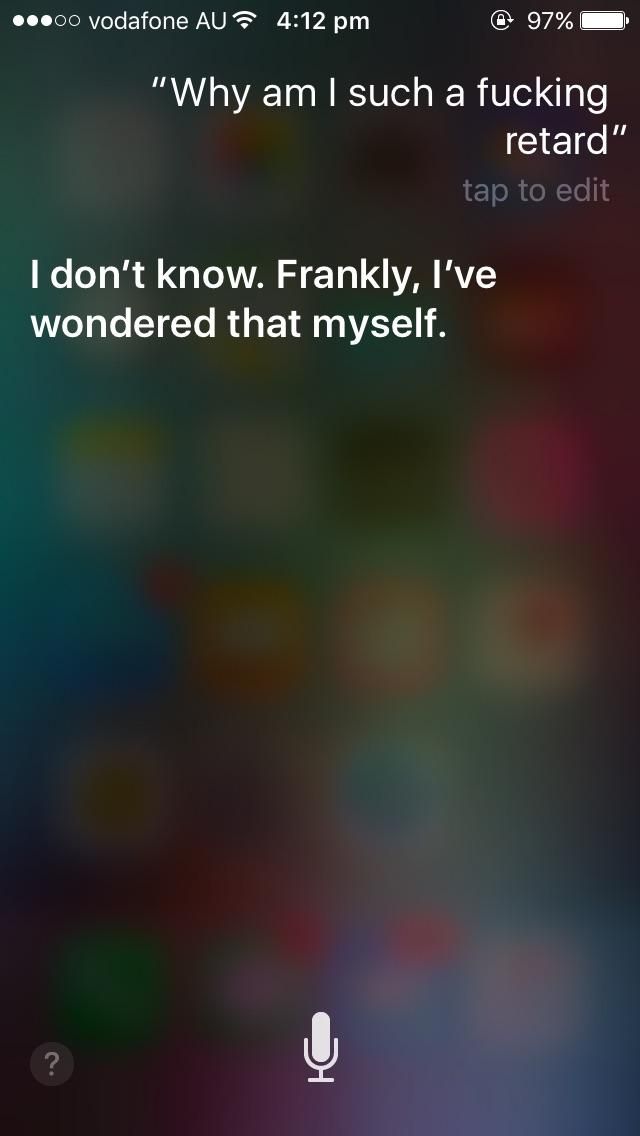 Sometimes Siri hurts
