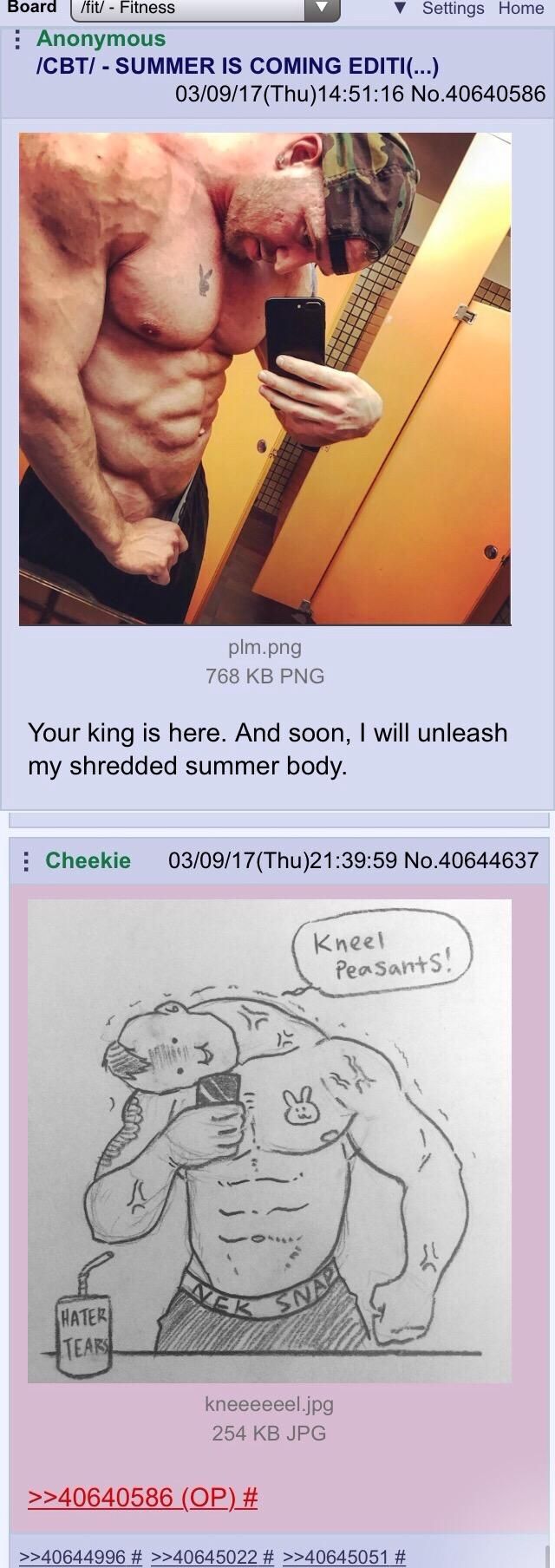 The king of /fit/ gets a royal painting made