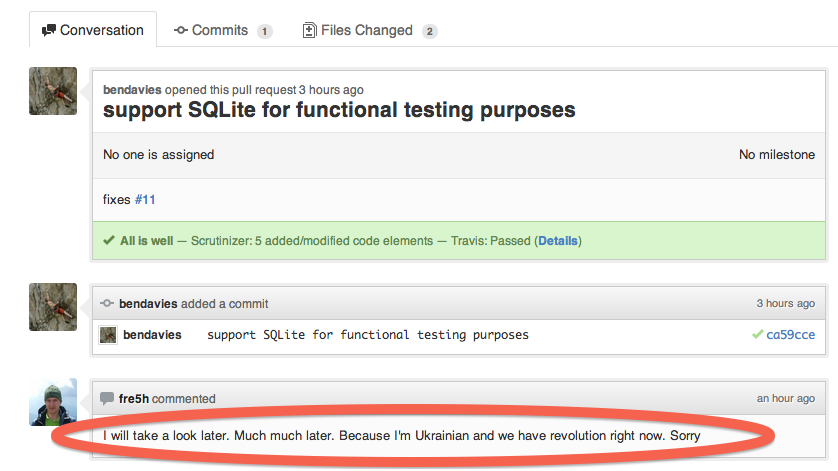 Cant SQL now because Revolution
