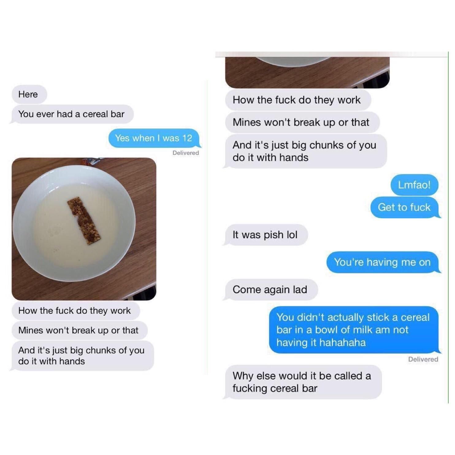 Man Doesn't Understand Cereal Bars