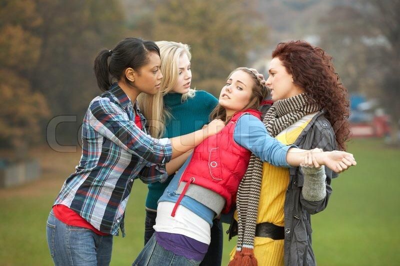 This stock photo of bullying.