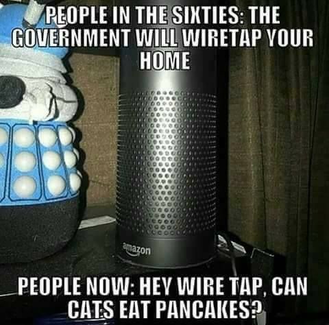 And we pay for our own wiretaps