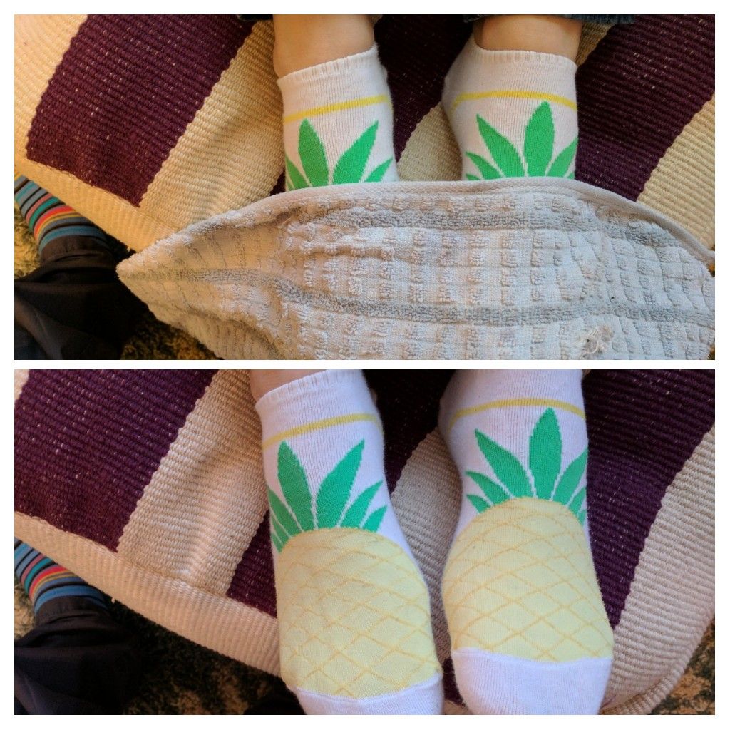 My wife wore these socks to take our infant daughter to the doctor yesterday and wondered why she was getting wierd looks.