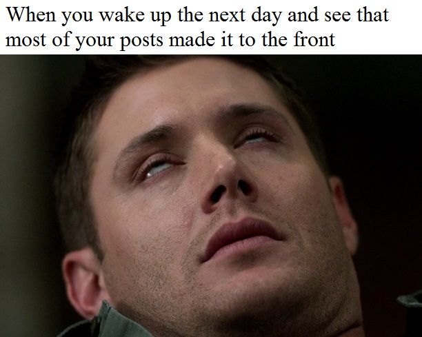 But then you realise you're alive