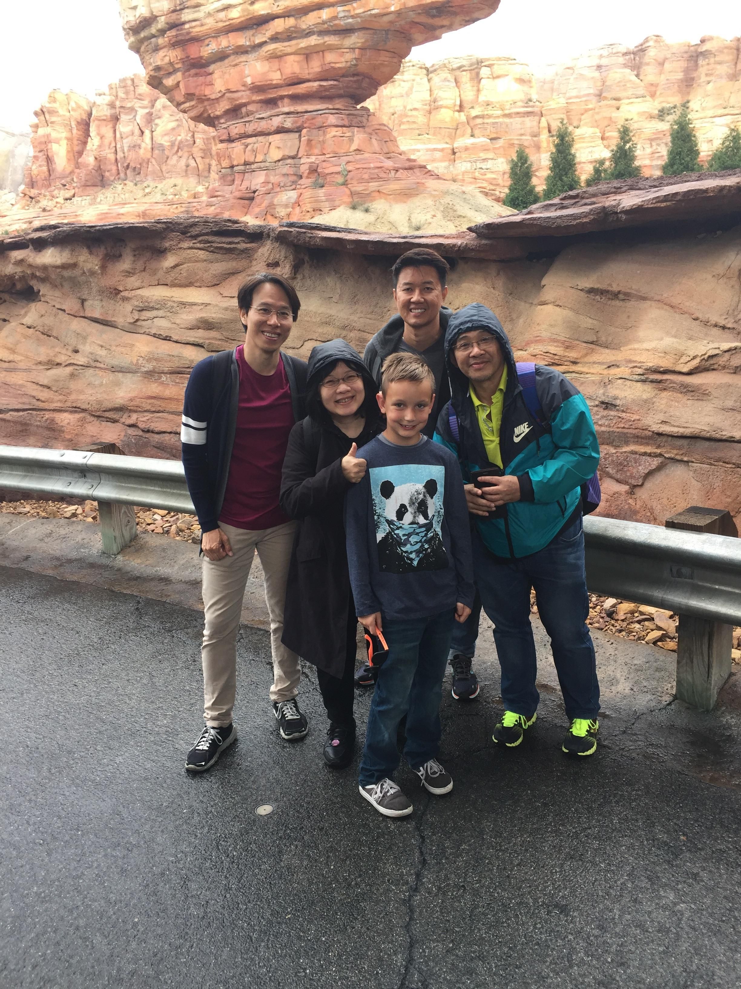 My son was asked to take a picture of a nice Asian family at Disneyland....he did not understand