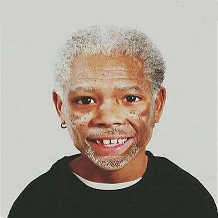 Morgan Freeman, age 8.
