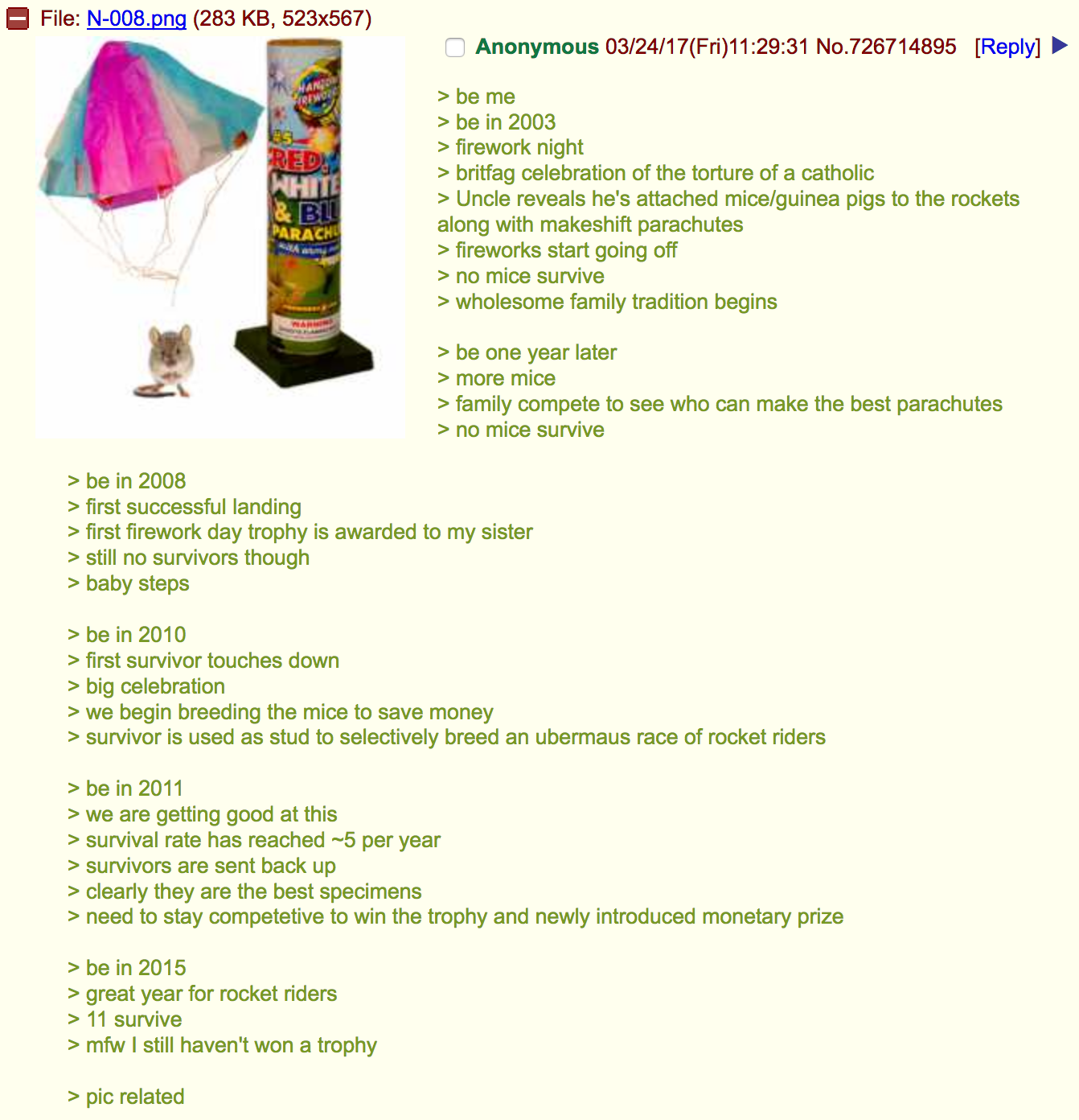 Anon's family tradition