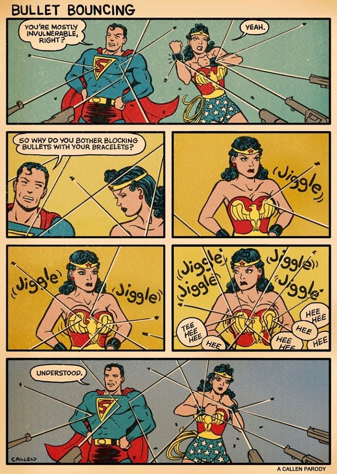 Why Wonder Woman blocks bullets...