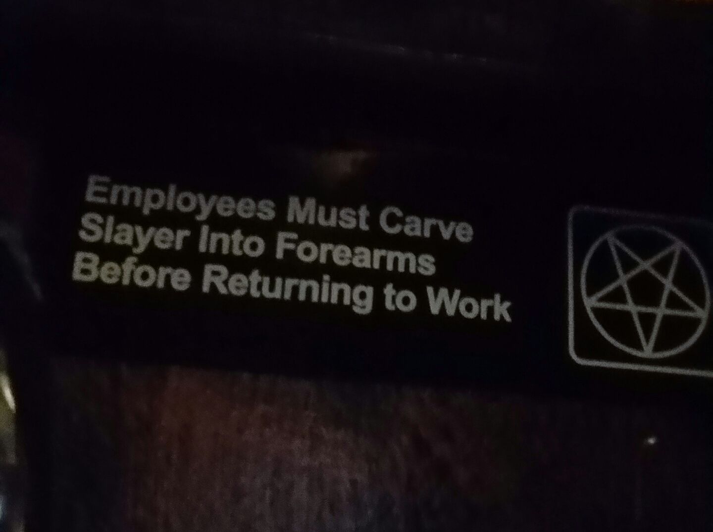 This sign in the bathroom at a bar last night...