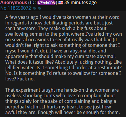 Anon says periods aren't bad
