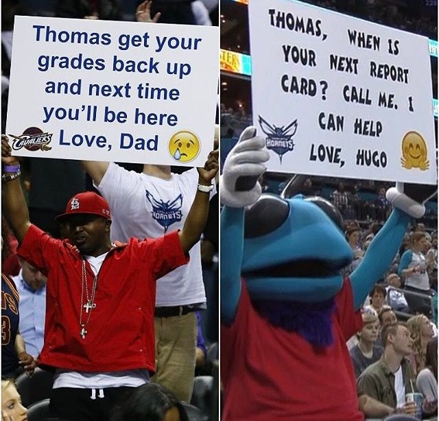 NBA mascot vs Dad.