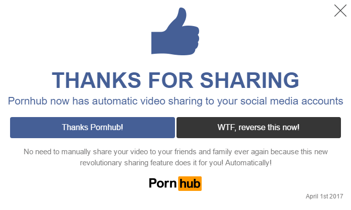 Thanks Pornhub!