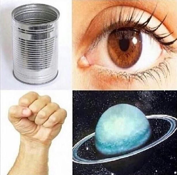Tin can eyeball fist planet? I don't get it