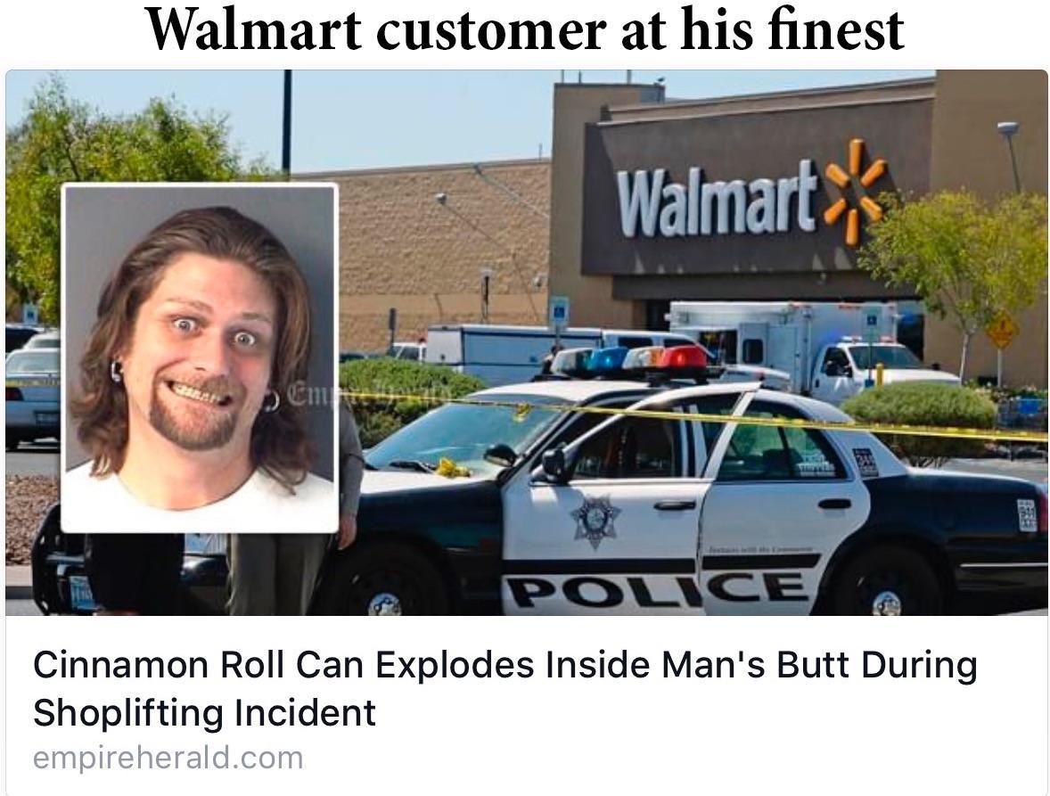 I wonder if his *** looked like the Walmart logo