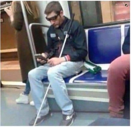 When you're blind but your friend tagged you in a meme