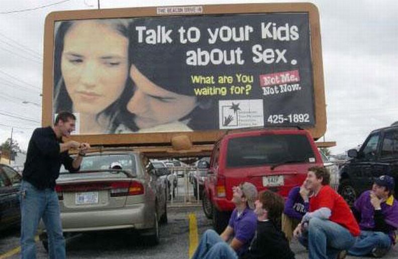 Talk to your kids about sex, in front of this sign