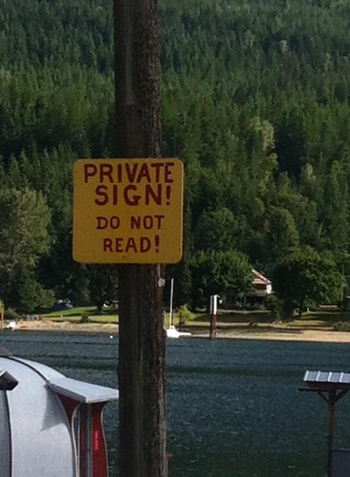 A sign I found in BC - Canada