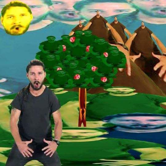 A picture of Shia Labeouf, made out of the same picture of Shia Labeouf.