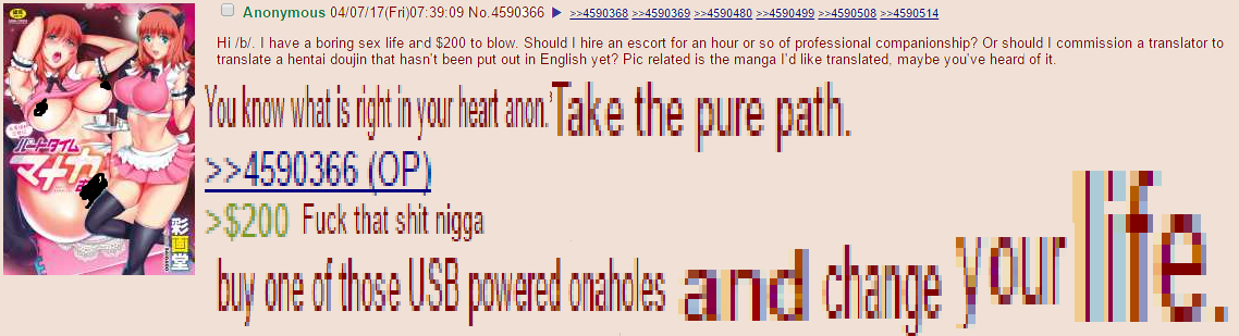Y'know what's right anon, Take the pure path.