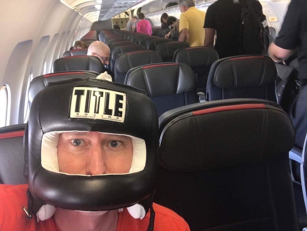 me on a united arilines plane irl