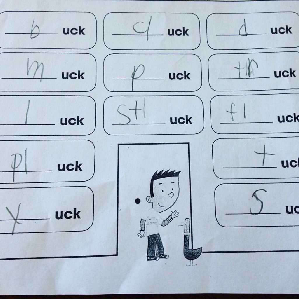 Pretty risky homework assignment for first graders...