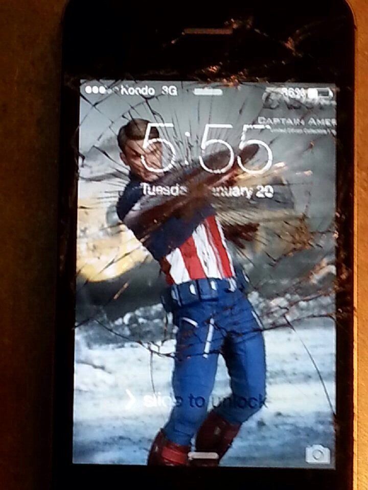 Appropriate way to use a cracked screen