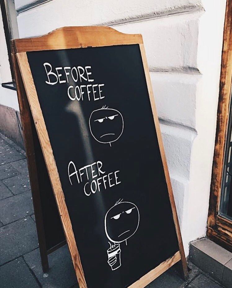Before and After Coffee - Spotted in Krakow