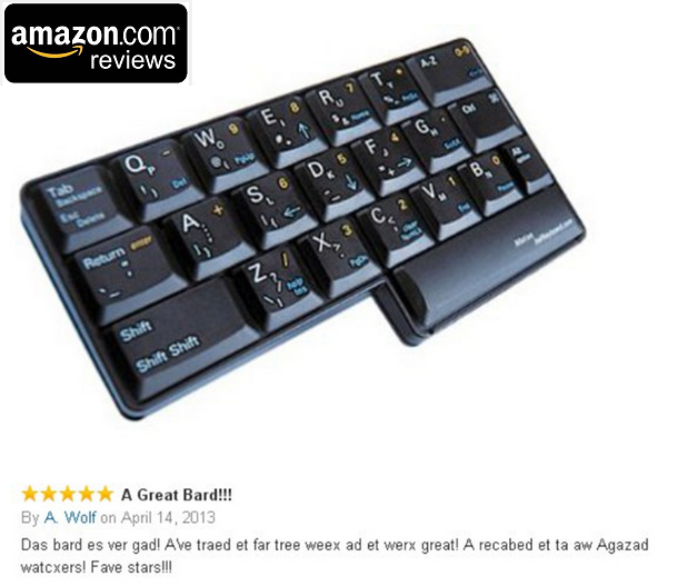 Amazon user reviews keyboard.
