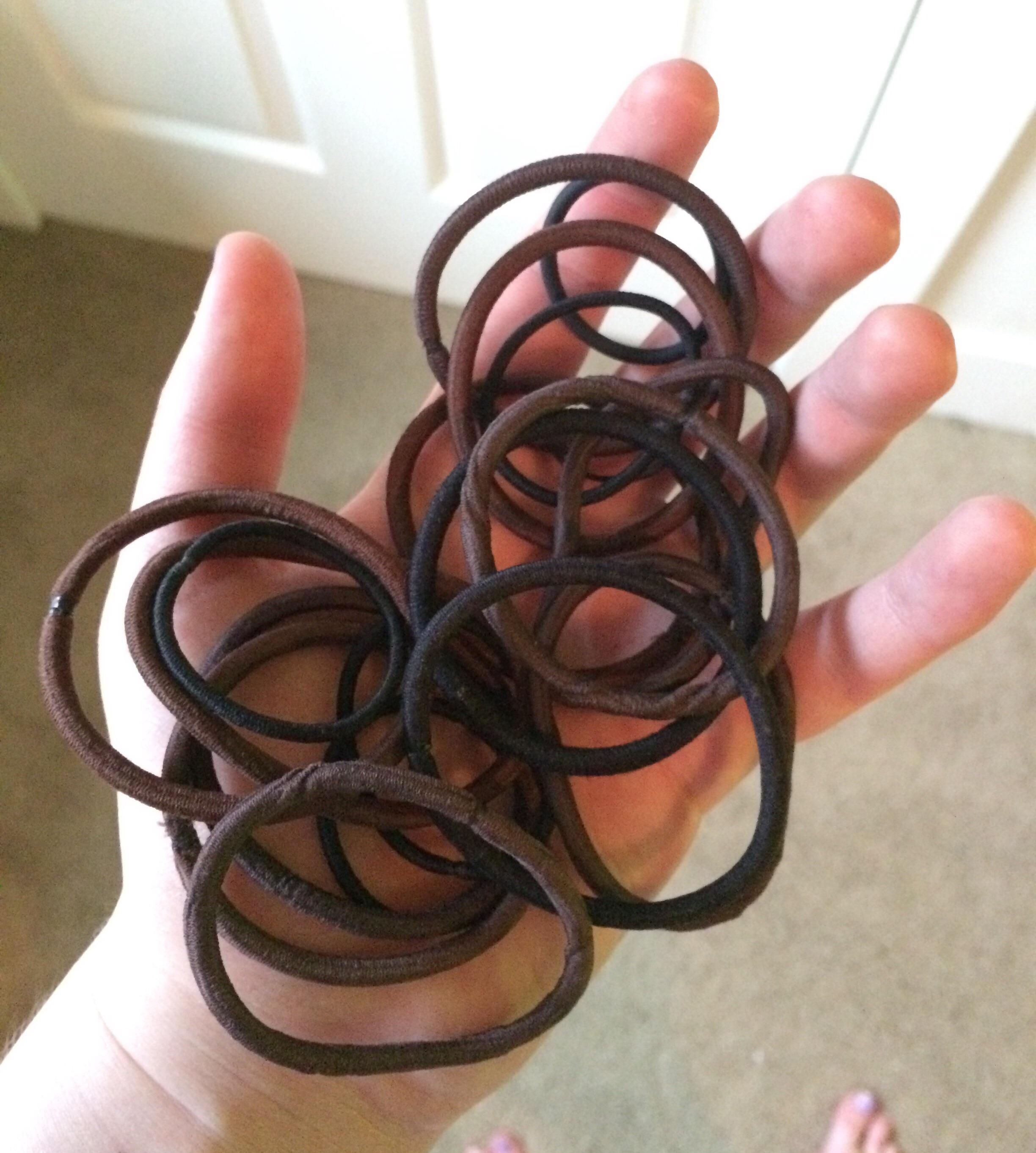 I was running low on hair ties and asked my mom if she could pick some up next time she goes to the store. She said "Clean your room, first," so I did. Touché, Mom, touché.