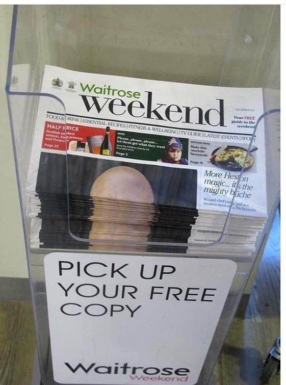 This is why you never put a bald man on the front of a newspaper