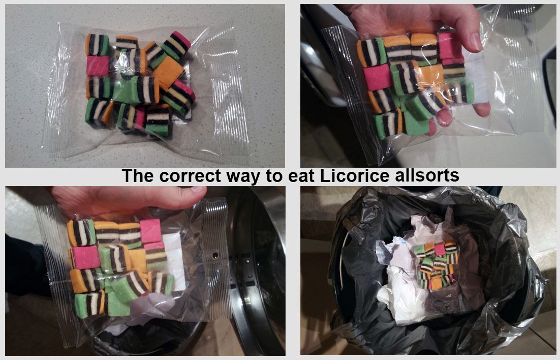 The correct way to eat licorice allsorts