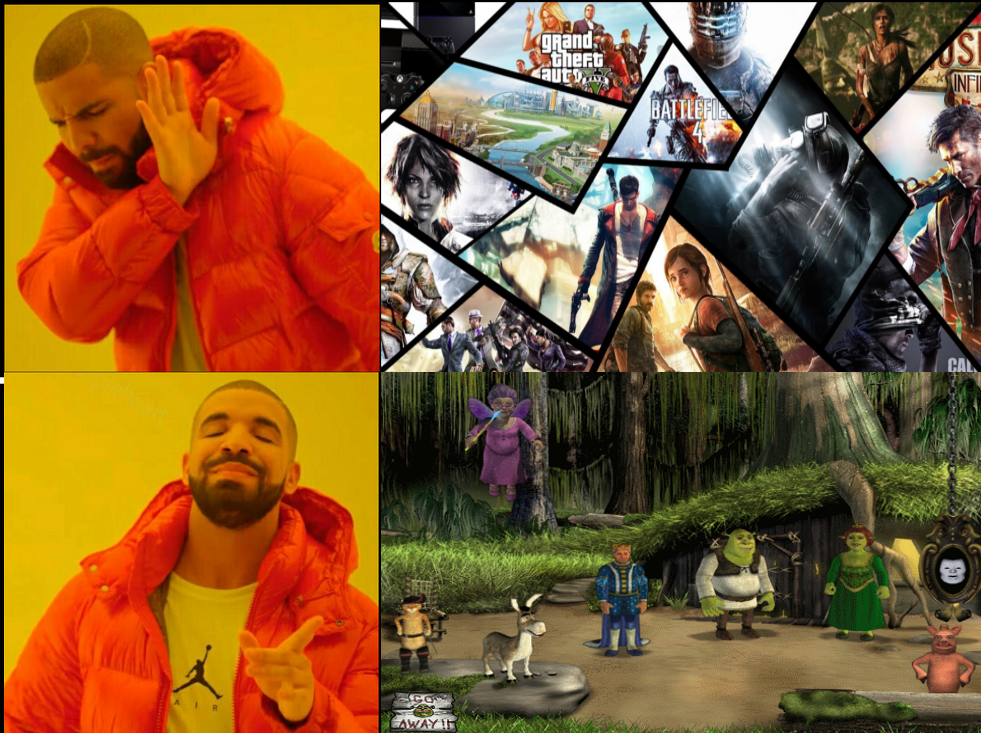 Don't say you're a "real" gamer if you havent played Shrek Game Land Activity Center
