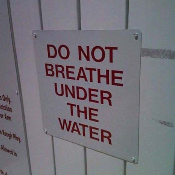Sign at my local swimming pool