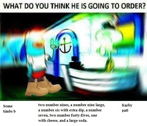 Oh boi, I wonder what he will order!