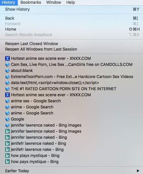 When your 13 year old son is clever enough to swerve his tech ban by jumping on your work laptop when you're out of the house, but not clever enough to clear his search history...