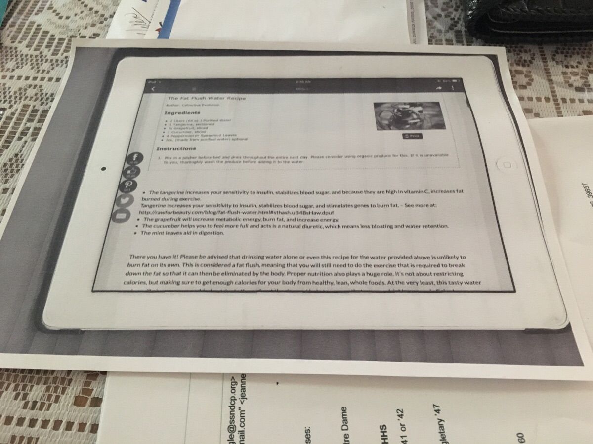 My mom photocopies recipes off of her iPad.