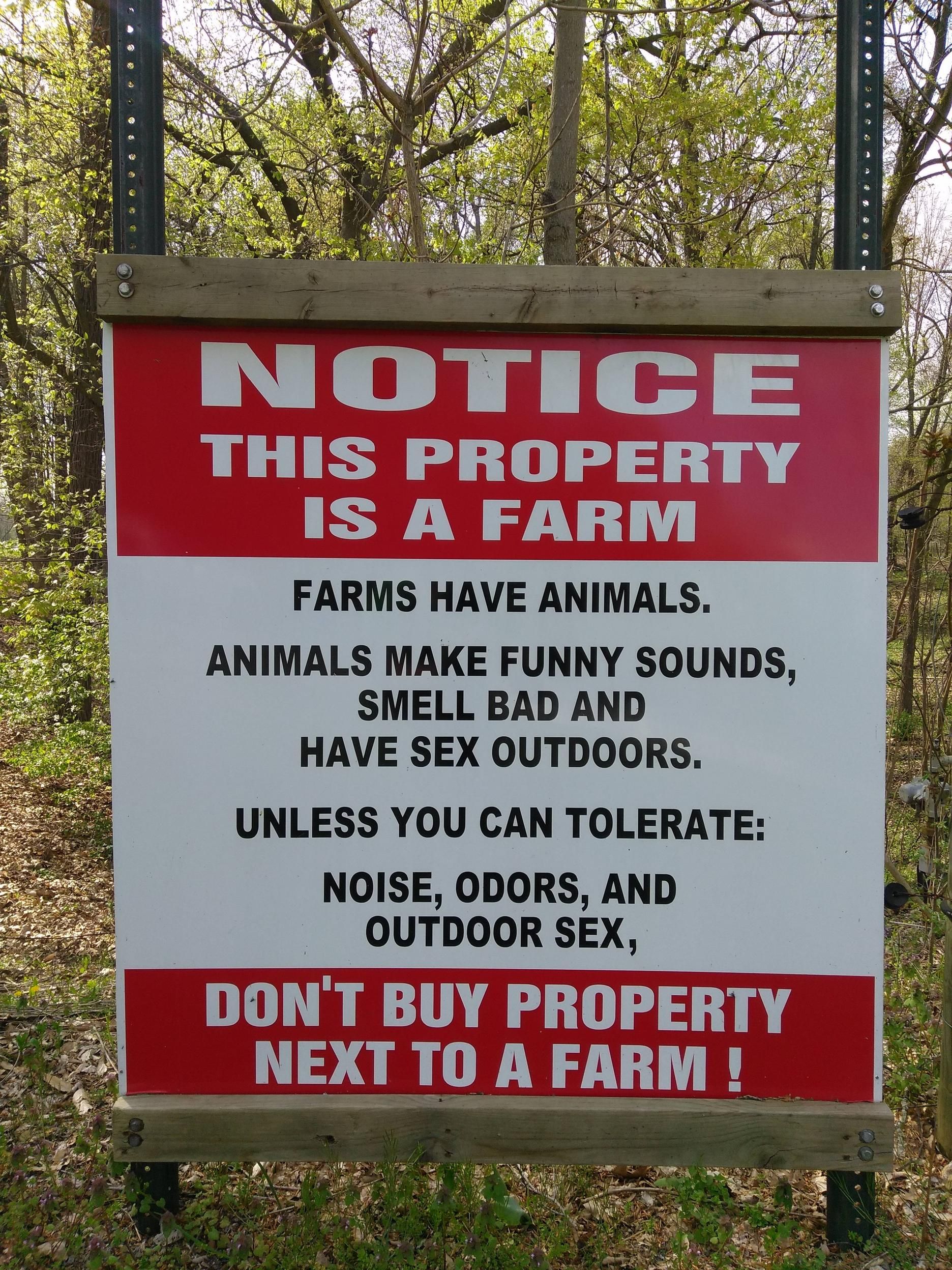 Don't buy property next to a farm...